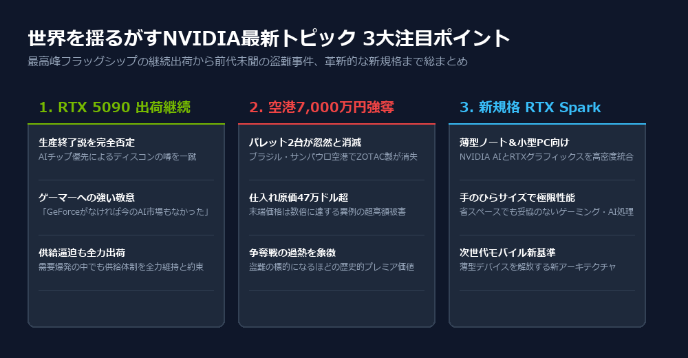 世界を揺るがすNVIDIA最新トピック 3大注目ポイント